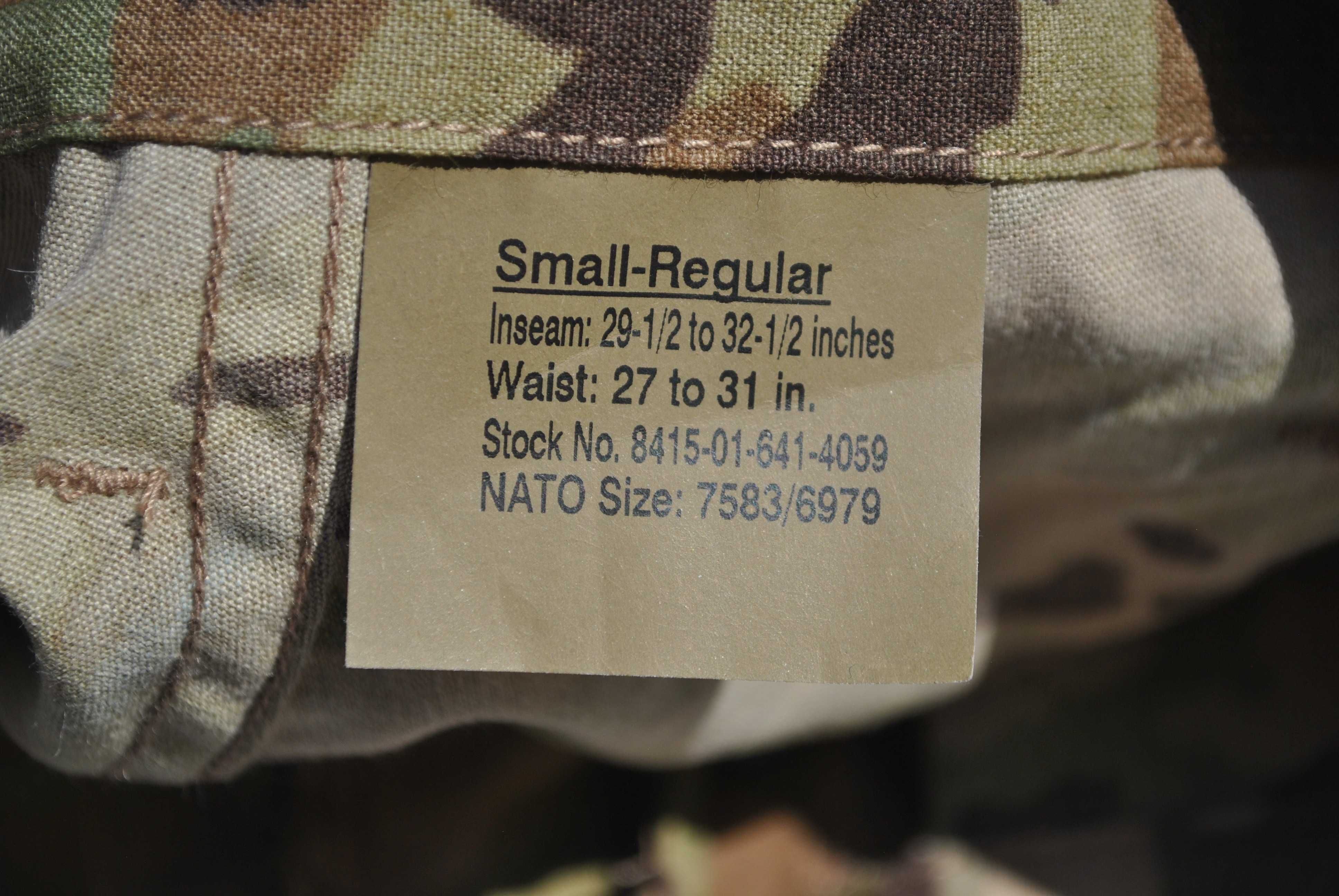 mundur multicam aircrew us army SMALL REGULAR SR