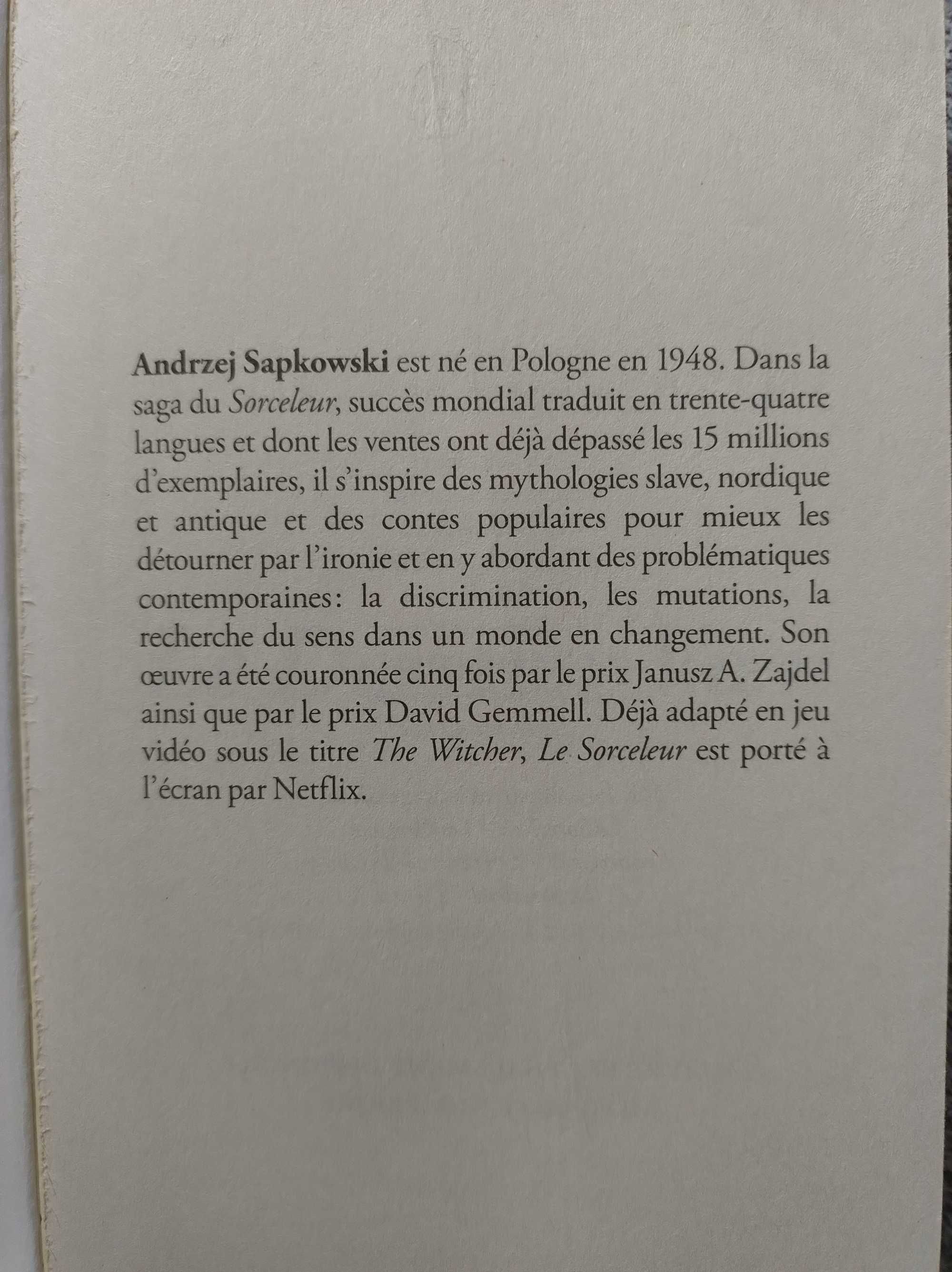 Sapkowski - Sorceleur - Le dernier Vœu. Wiedźmin po francusku