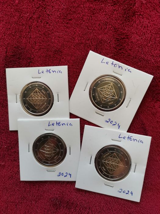 Moeda UNC comemorativa de 2€ - Letônia 2024