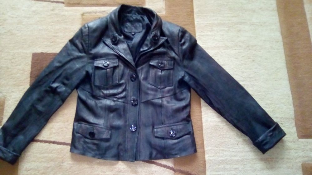 Кожаная куртка пиджак 46-48р XL
