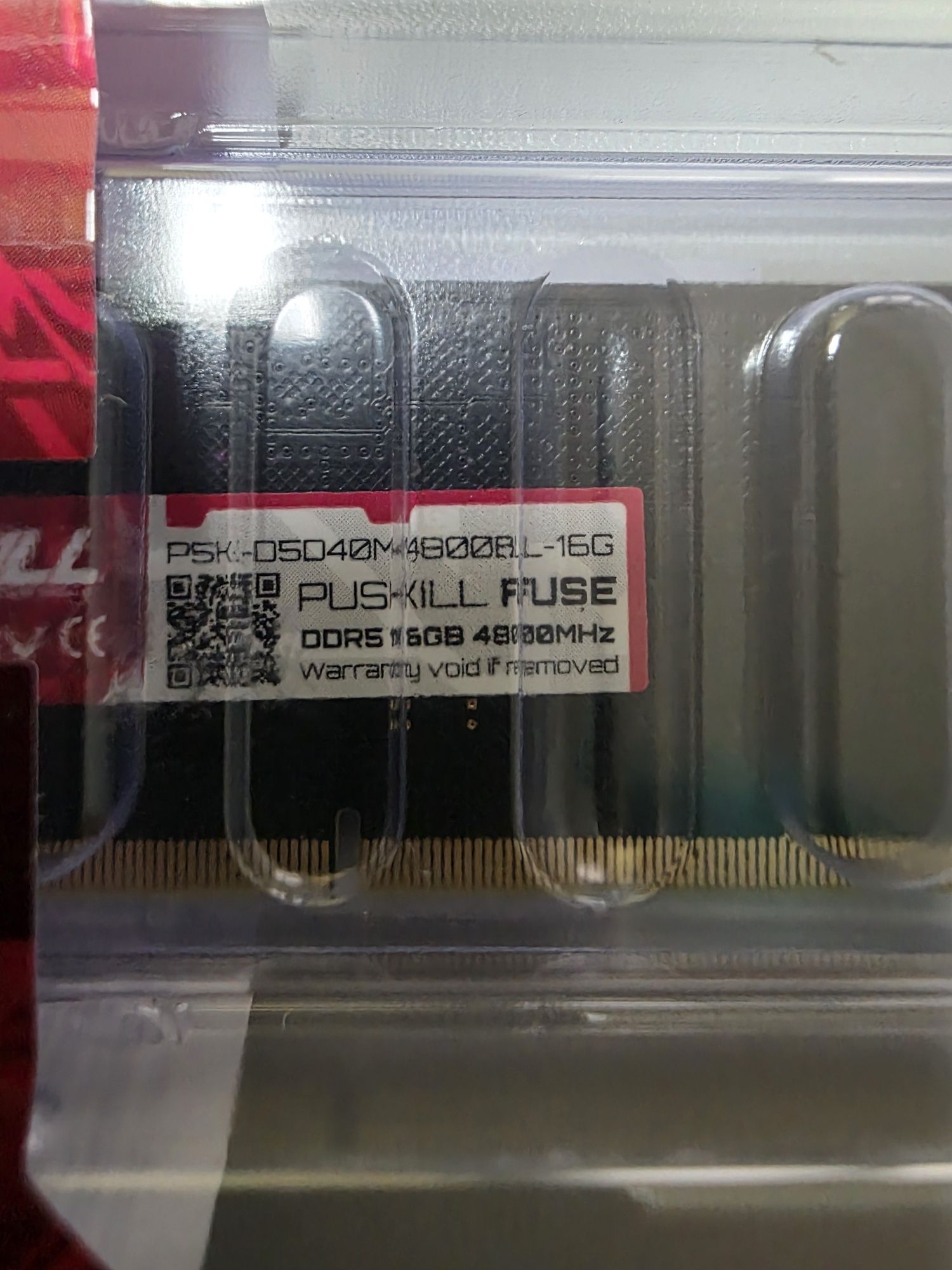 Memória RAM DDR5 16GB 4800MHz Selada