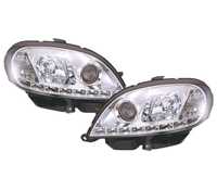 FARÓIS LUZ DIURNA LED PARA CITROEN SAXO O9/99-3/02 FUNDO CROMADO