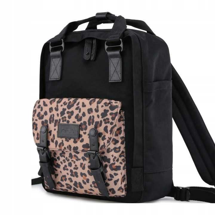 Plecak na laptopa 13,3 14,1 czarny gepard Damski szkolny miejski