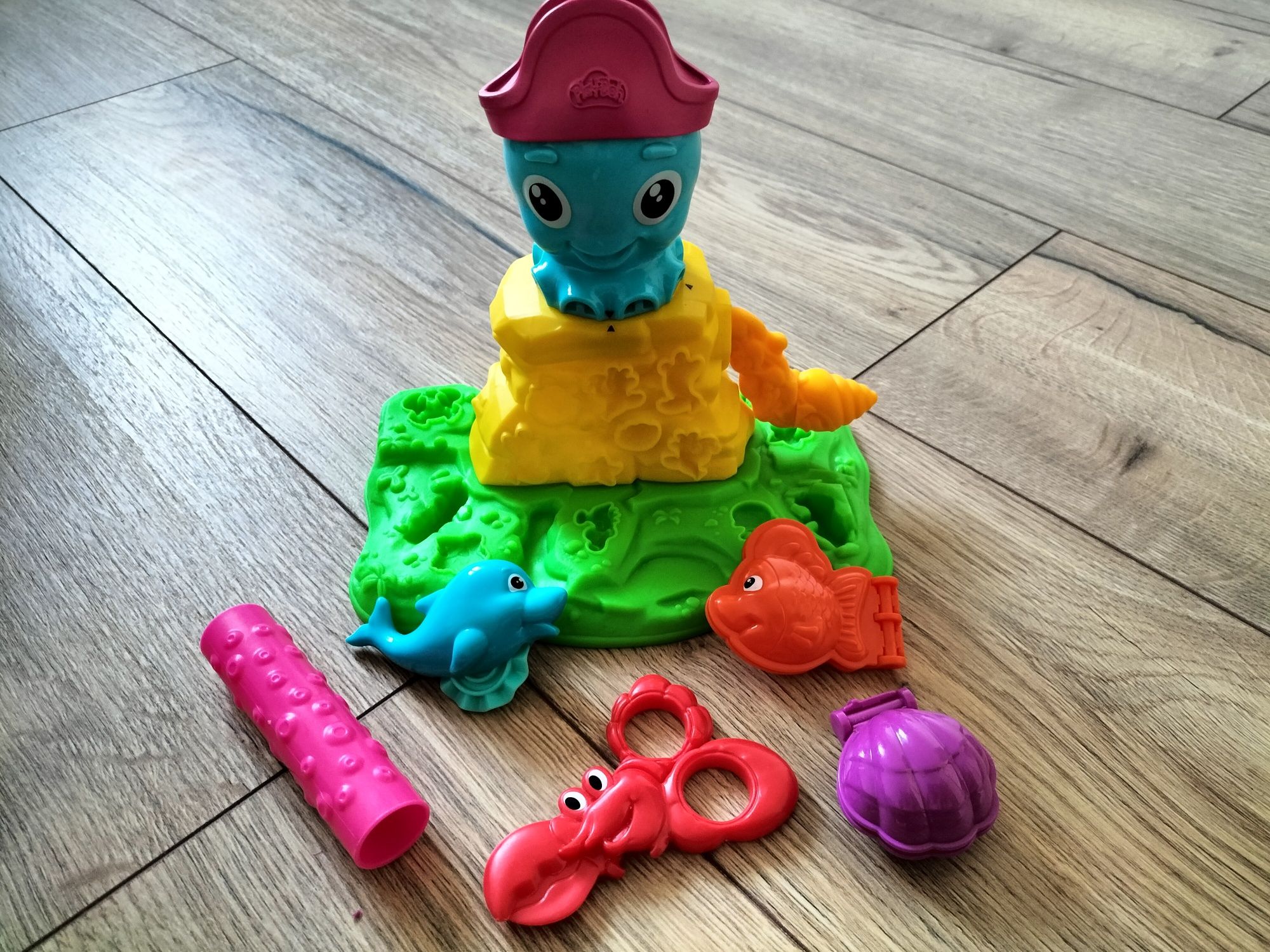 Mega wielki zestaw do ciastoliny PlayDoh ośmiornica foremki  bob budow