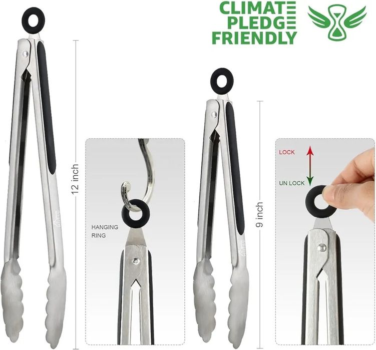 Szczypce kuchenne HOTEC, szczypce do grilla ze stali nierdzewnej