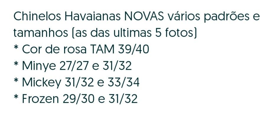 Chinelos Havaianas NOVOS