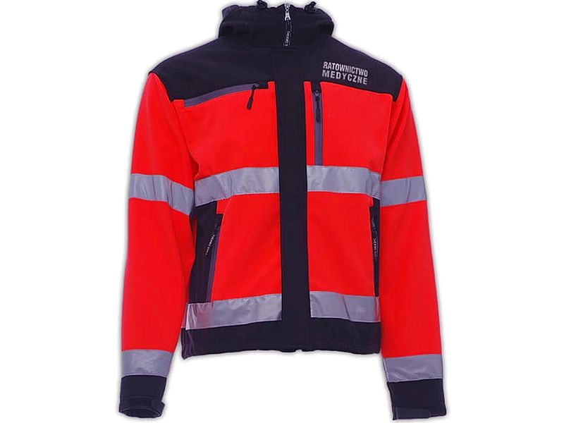 Kurtka ratownicza Softshell Basic Fluo North-Wind z odblaskowymi nadru