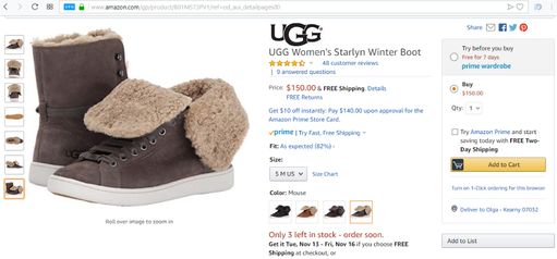 Ботинки UGG Starlyn Sneaker 36 розмір
