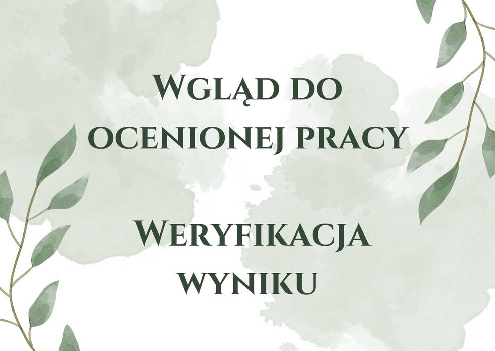 Pomoc przy weryfikacji wyniku egzaminu zawodowego. Nauczyciel.