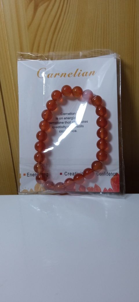 Браслет на руку из камней  Tiger eye Carnelian Amethyst Тигриный глаз
