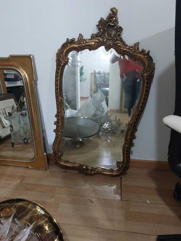 Espelho dourado médio