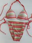 Bikini pushup triangular ás riscas da Sloggi