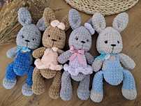 Królik Zajączek Pluszowy na szydełku handmade