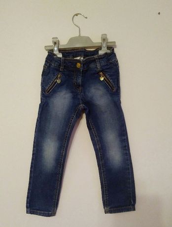 Spodnie jeansowe jeans C&A palomino regulowane dziewczynka 104