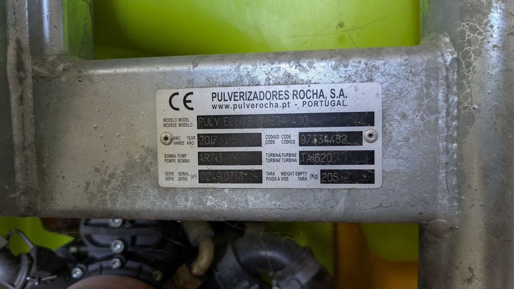Pulverizador ROCHA Ellite Omega 400 Litros - COMO NOVO