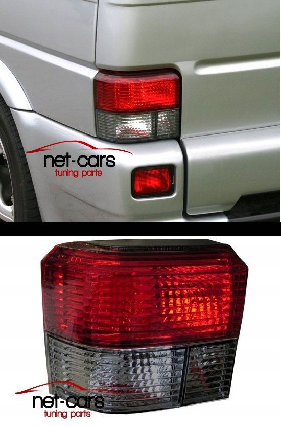 Lampy tylne tył VW T4 TRANSPORTER Clear czerwono dymione