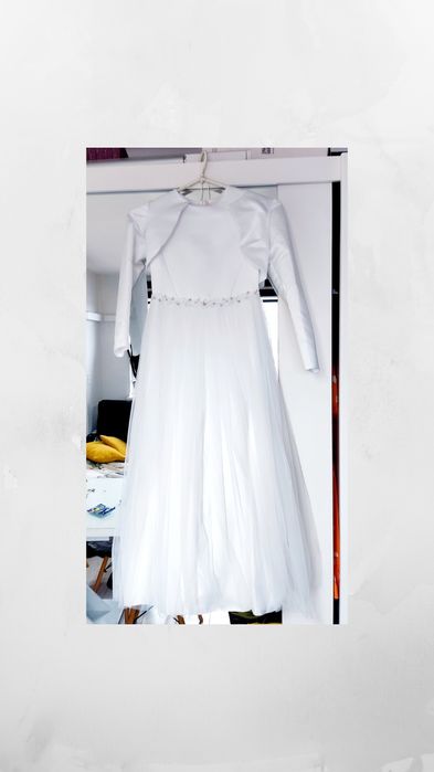 Sukienka komunijna 125 x 34 dla wysokiej i szczupłej