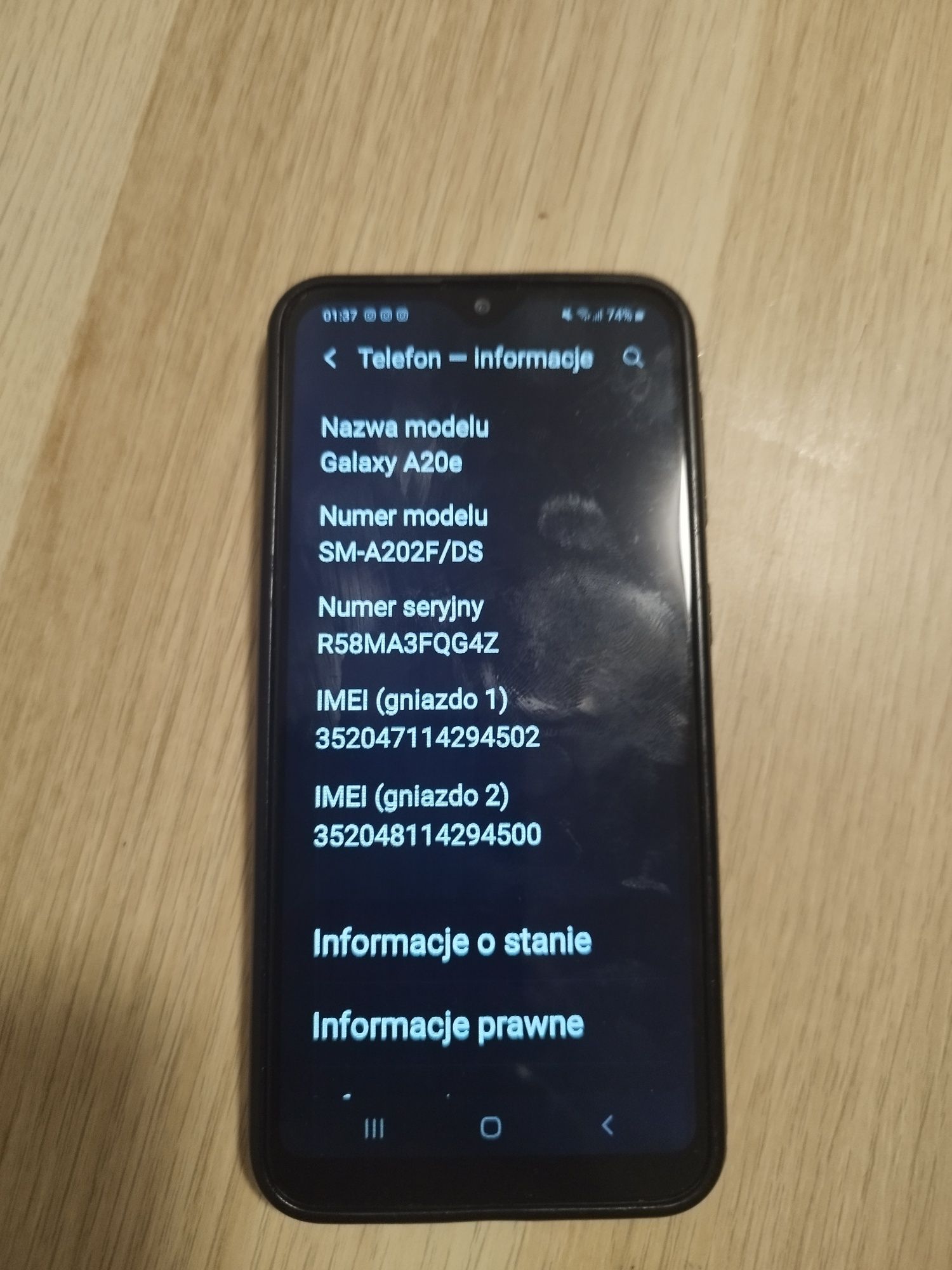 Samsung Galaxy a20e stan idealny