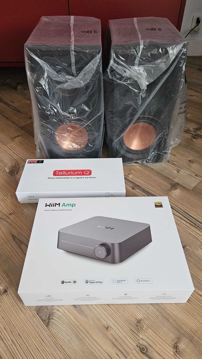 Wiim Amp + Tellurium Q Blue II + Klipsch RP-600M II