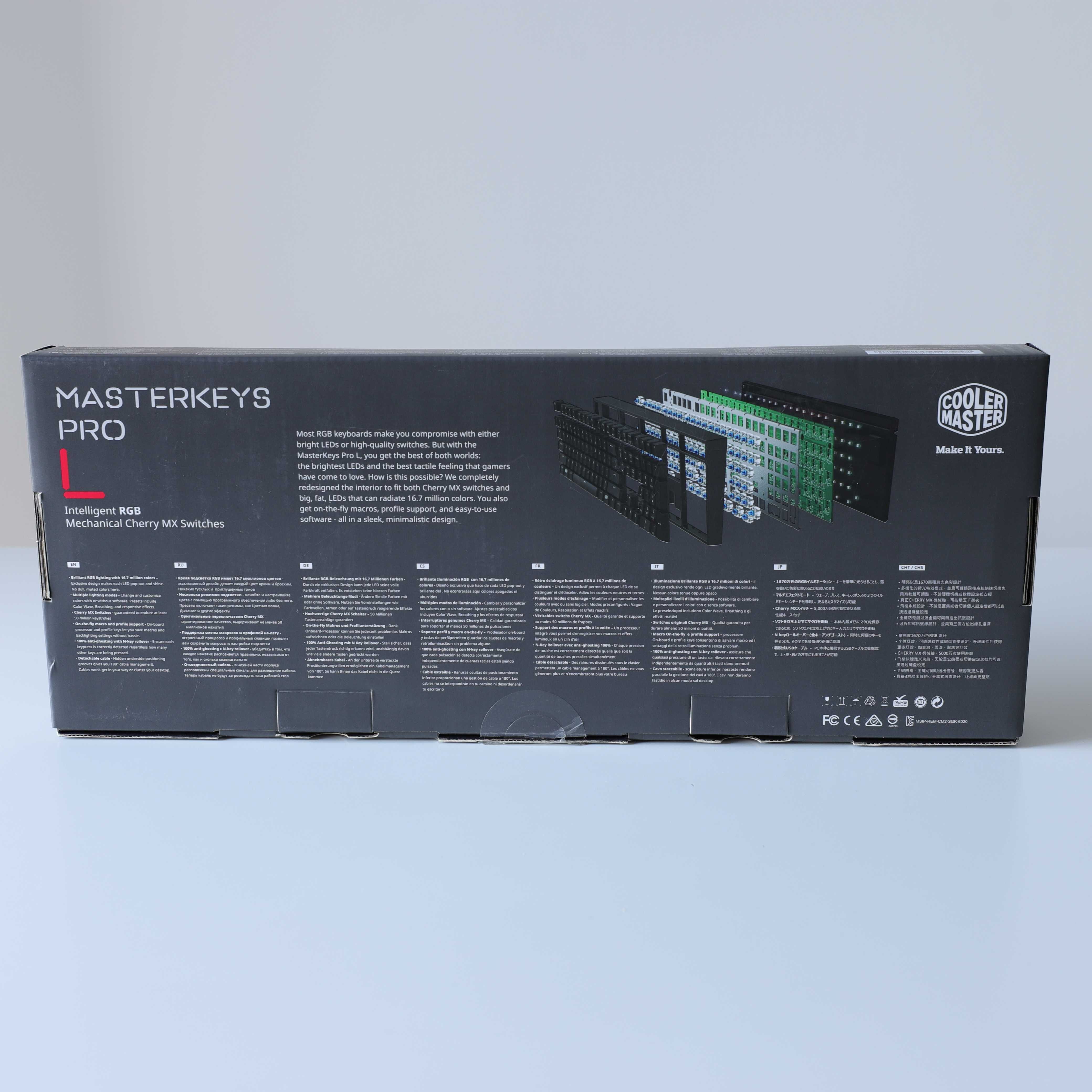 Teclado mecânico Cooler Master Masterkeys Pro L RGB - Novo