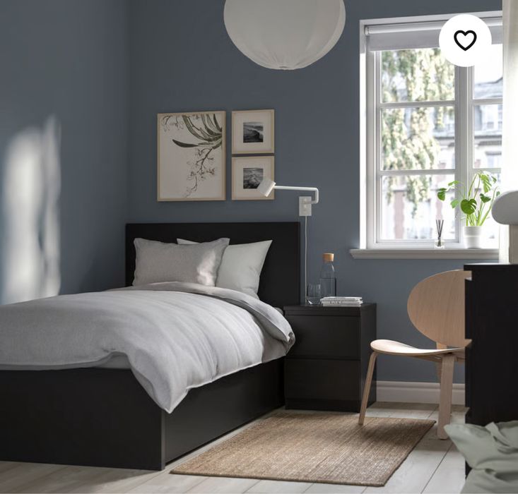 Cama de solteiro com 2 gavetas de arrumação