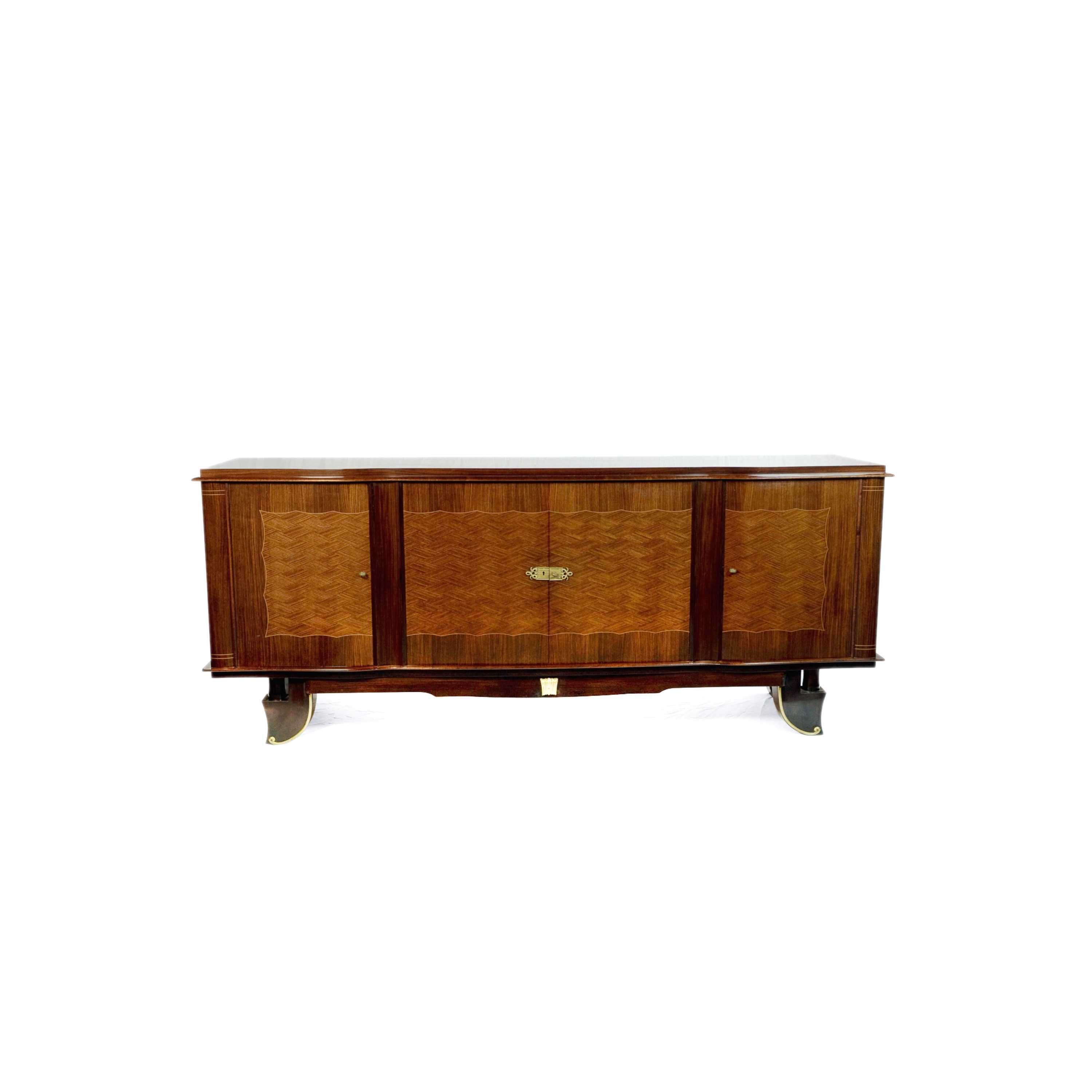 Sideboard pau santo Jules Leleu Art Deco | século XX