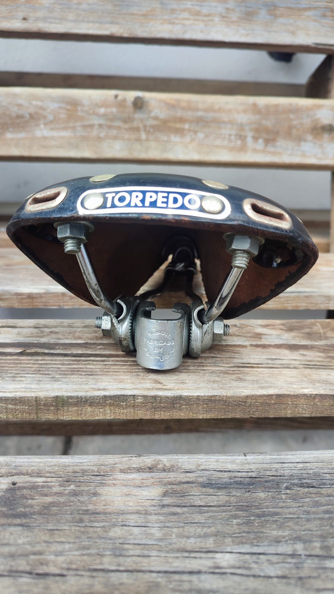 Selim em pele TORPEDO fabrico tabor antigo raro