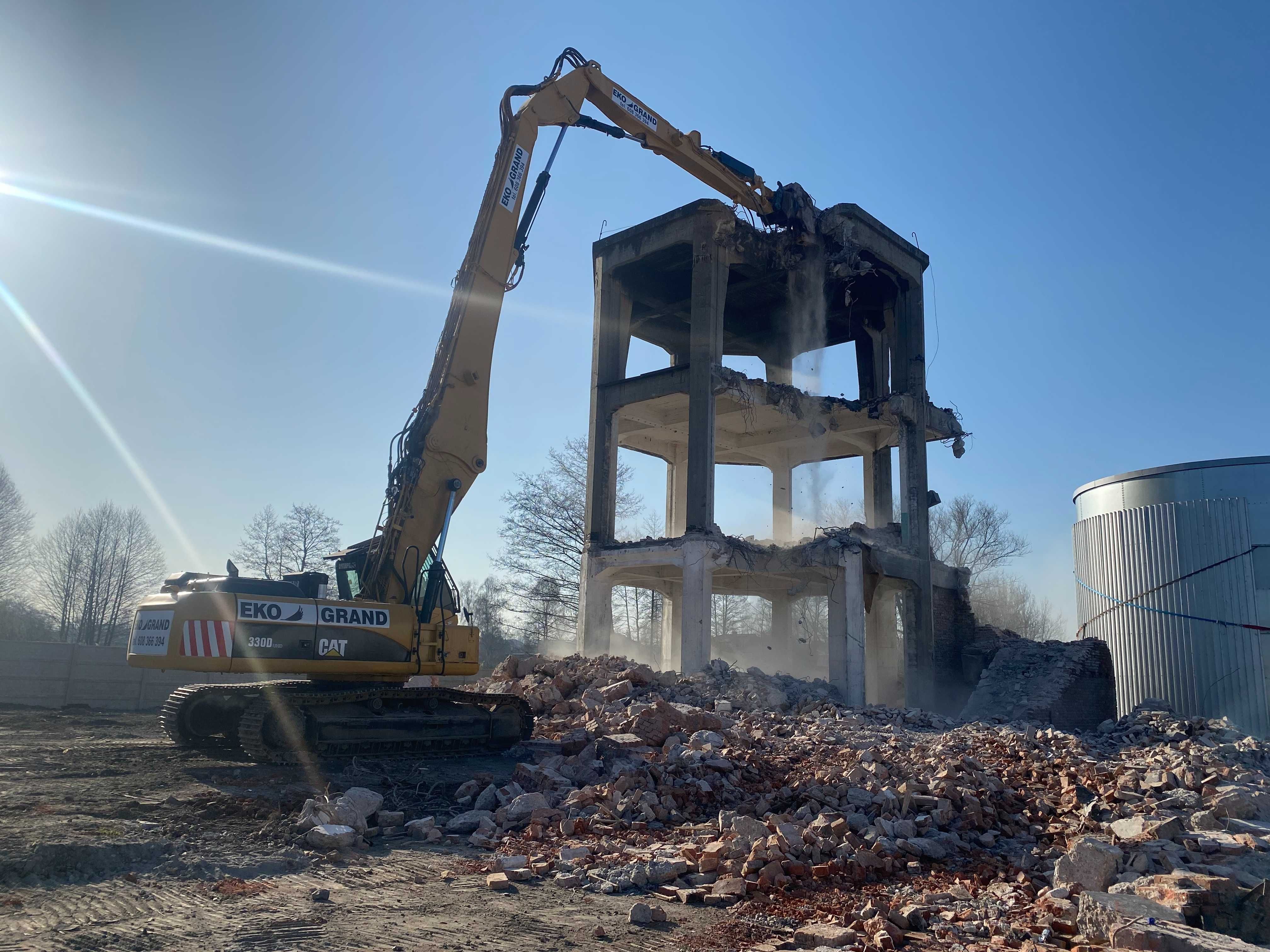 Usługa kruszarką, kruszenie gruz, beton, kamień