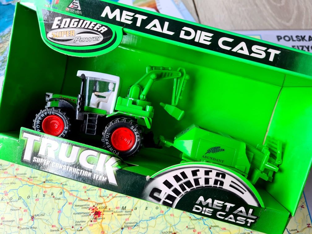 Nowy super traktor z maszyną rolniczą - zabawki