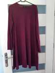 Sukienka oversize  40 Mohito L bordowa plisowana