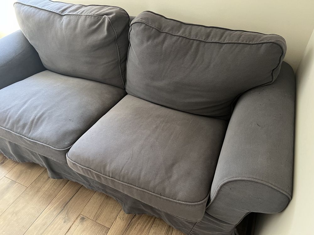 EKTORP Sofa 2-osobowa, Hakebo ciemnoszary IKEA