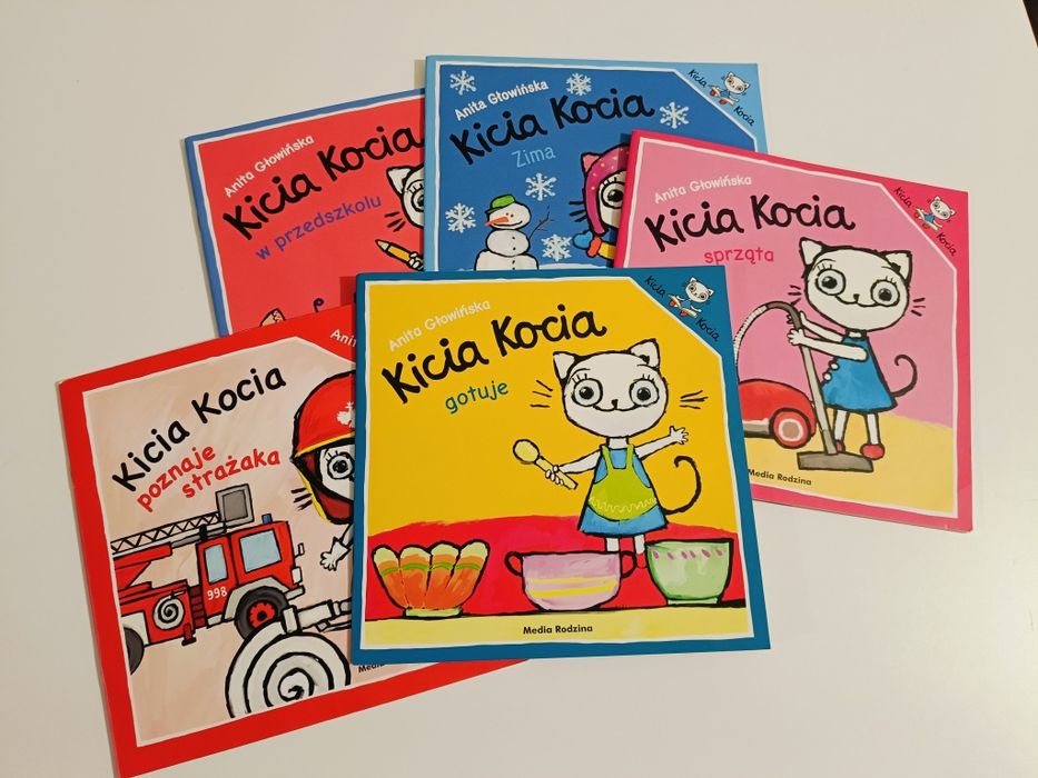 Zestaw 5 szt książek kicia kocia