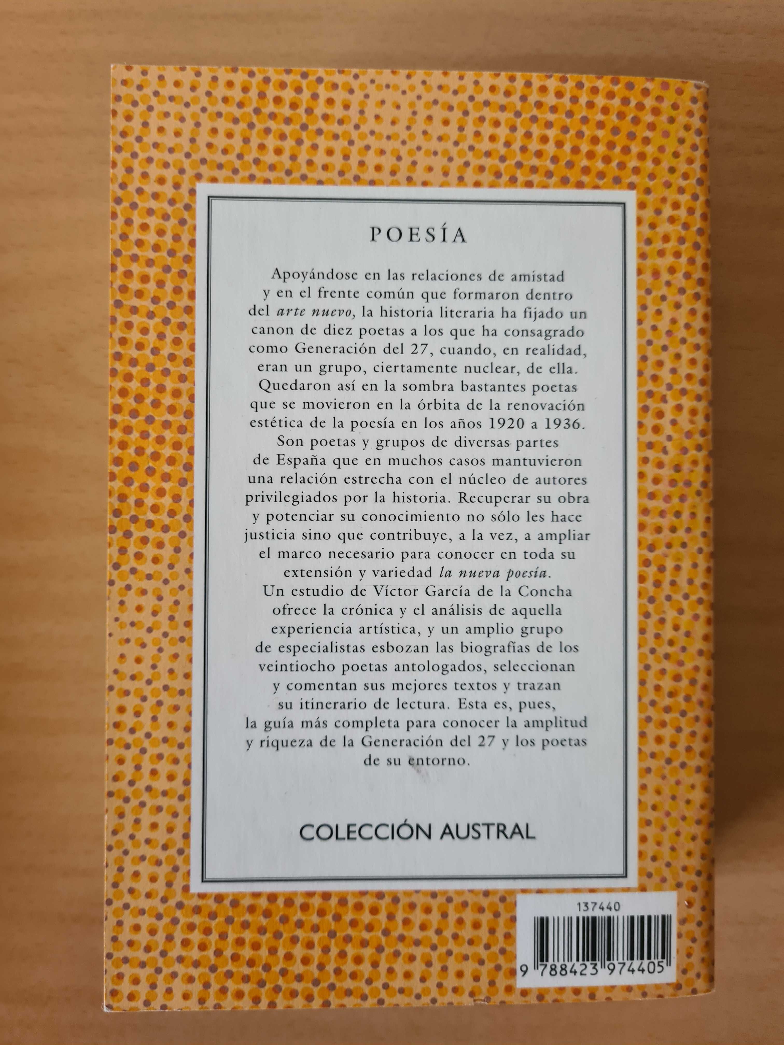 Livro "Poetas del 27: La Generación y su Entorno"