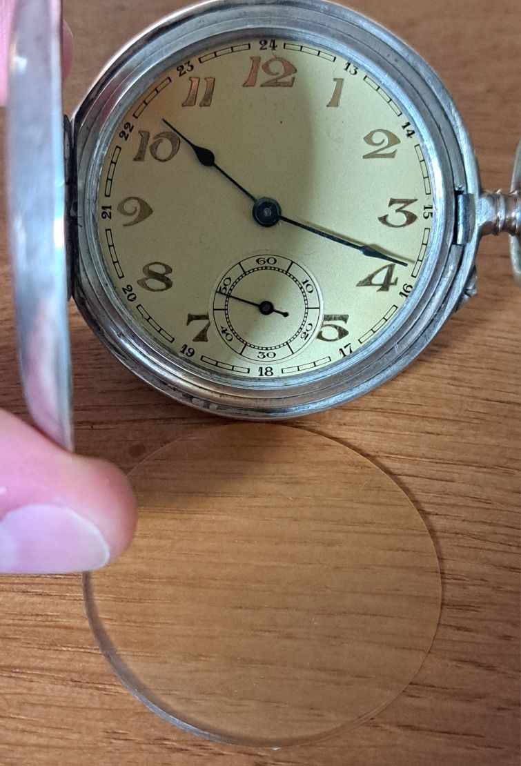Zegarek kieszonkowy Remontoir ancre srebro 800 Szwajcarski