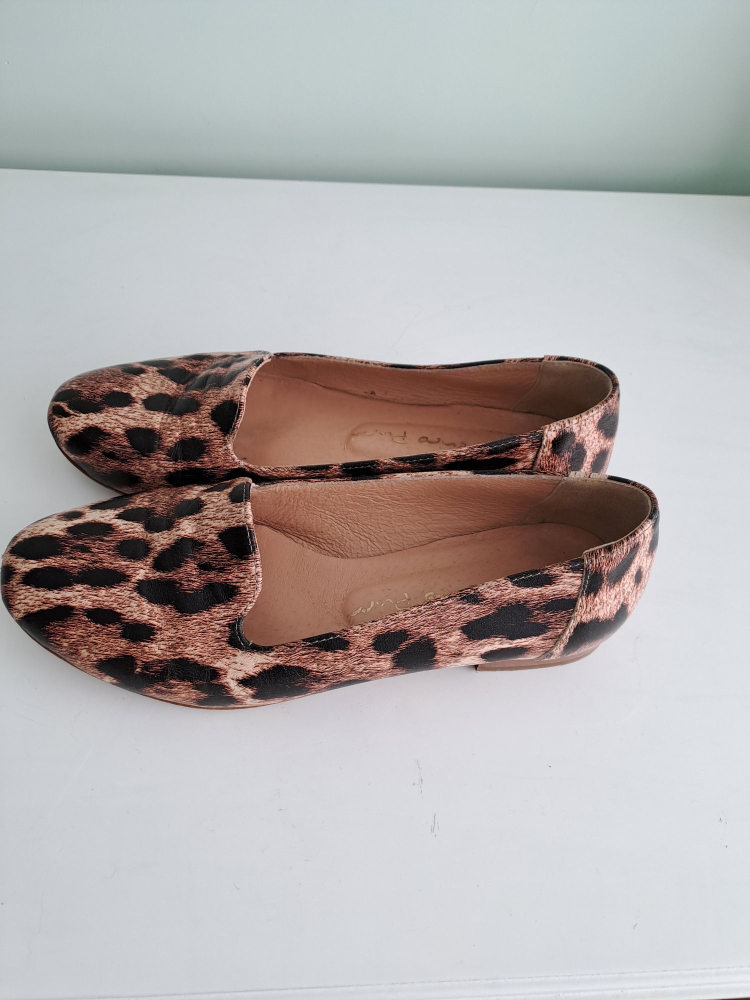 Buty damskie Lordsy skórzane panterka La Femme 37