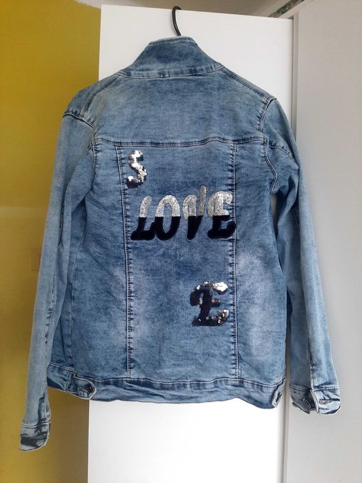 Kurtka jeansowa dla dziewczynki rozmiar 164