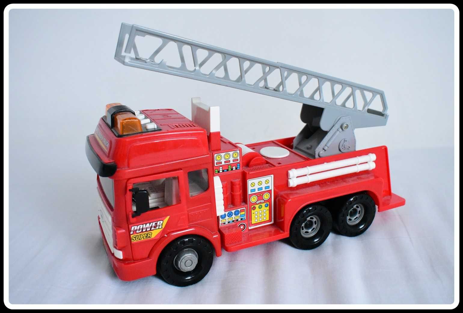 Straż pożarna zabawka grająca pojazd ok 34 cm