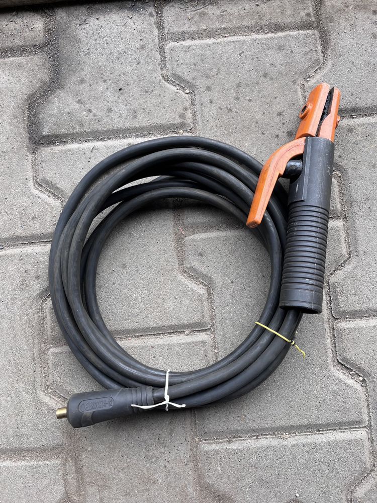 Kabel przewód spawalniczy ok. 4,9m uchwyt elektrody grubość około 10mm