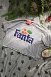 Szary oryginalny top napis fanta z coca coli cool bokserka