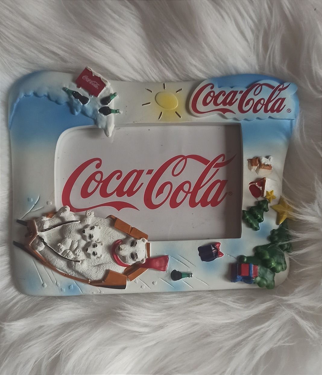 Вінтажна новорічна рамка Coca-Cola  для фото