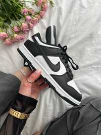 Кросівки Nike SB Dunk LOW BLACK/WHITE premium найк данки шкіряні