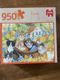 Puzzle Jumbo 950 elementow z kotami