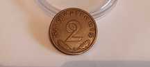 III Rzesza 2 Pfennig 1936A,Rzadkie