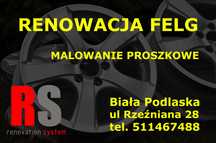 Renowacja felg , malowanie proszkowe