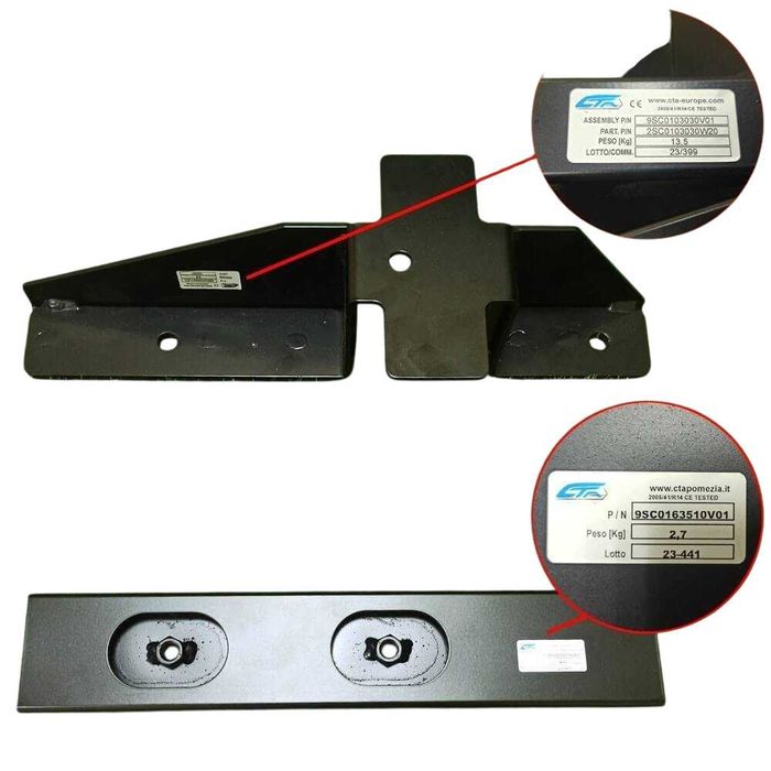 Estrutura completa p/assentos traseiros para  Autocaravana/Campervan