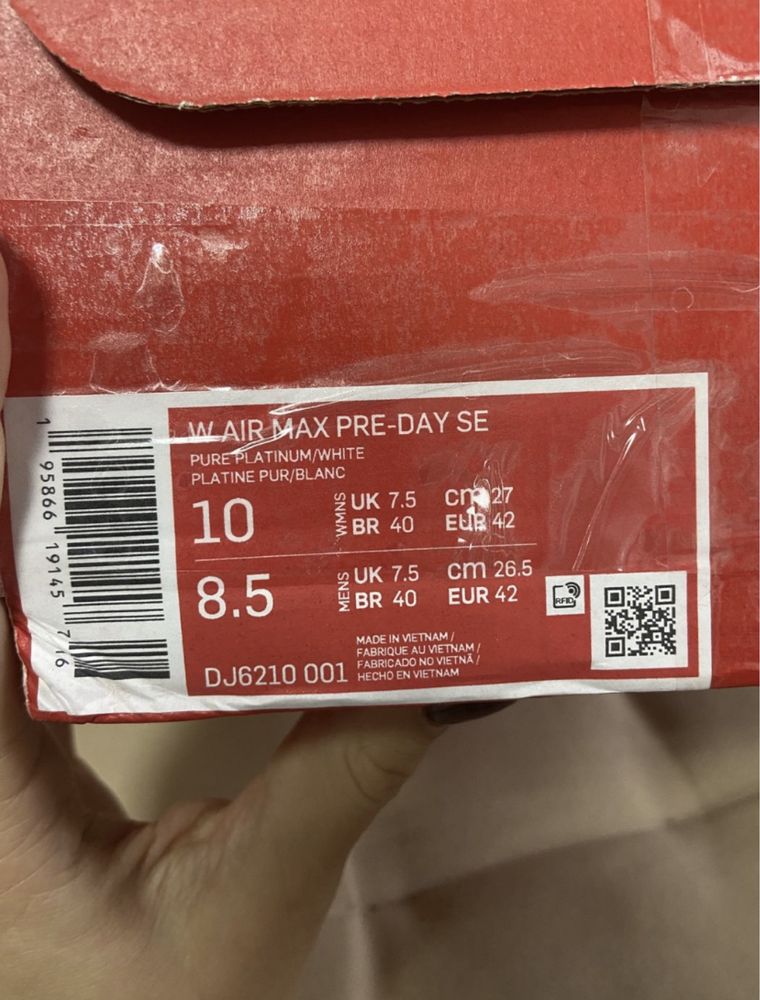 Кросівки Nike Air Max Pre-day SE DJ6210-001 чоловічі оригінал 26,5 см