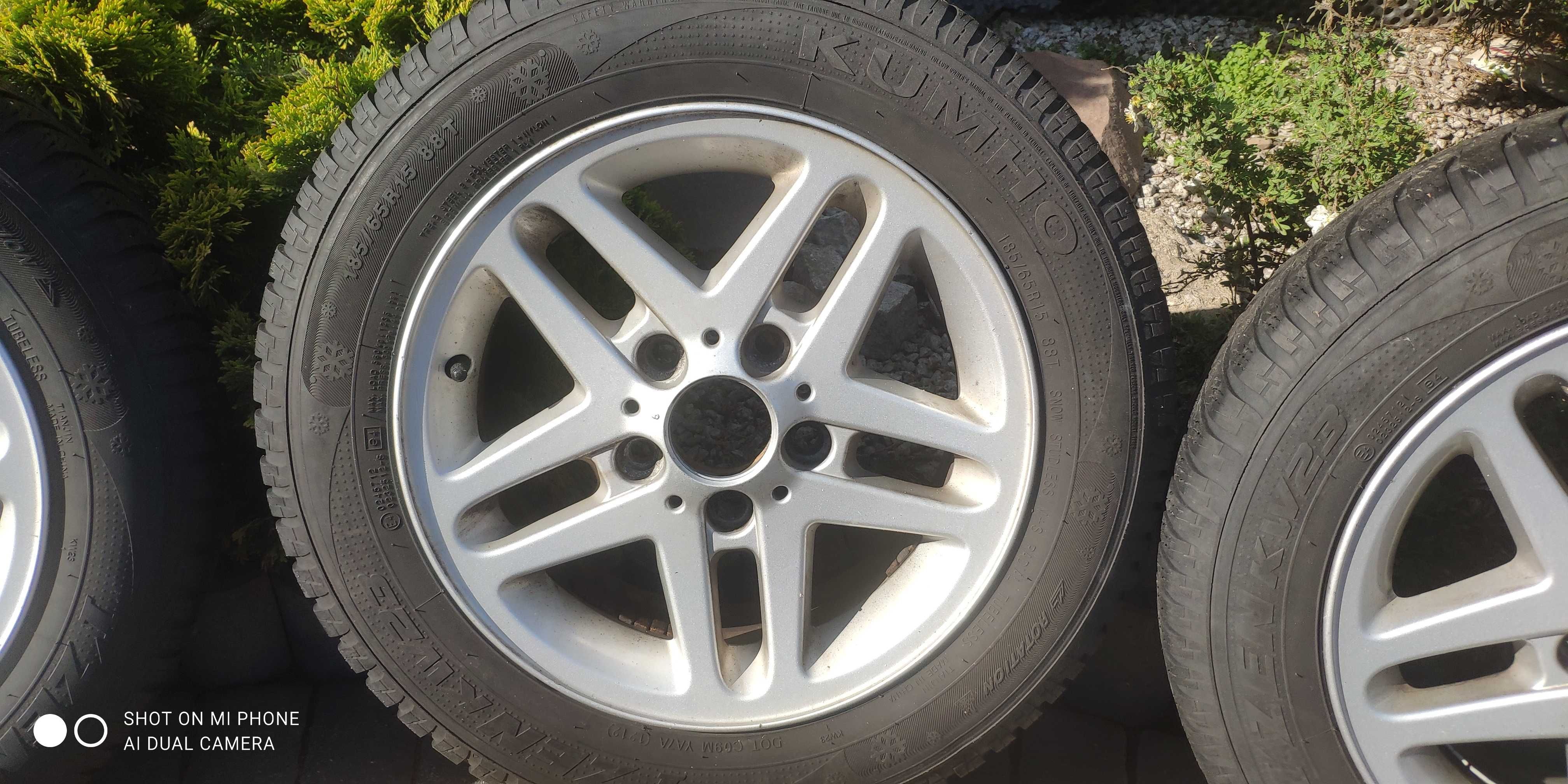 Koła 5x120 BMW 15" alusy 185/65R15 komplet 4szt OEM felgi retro ładne