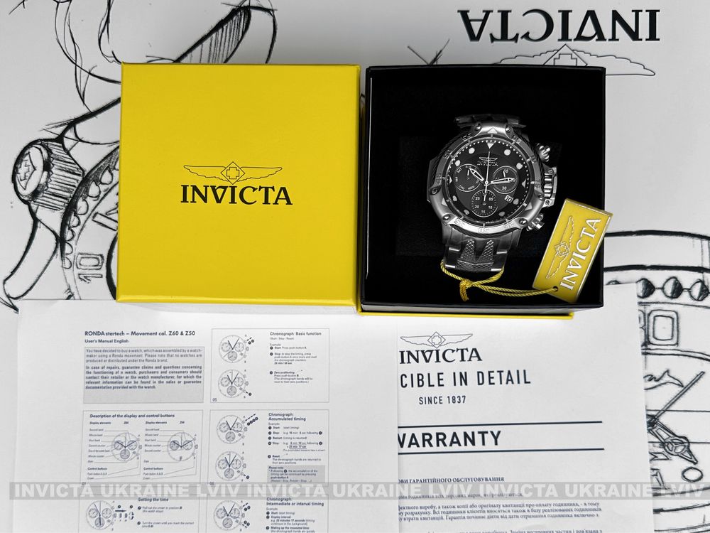 Часы Invicta 26720 Subaqua Poseidon Swiss 50 mm. 200 МТ.
