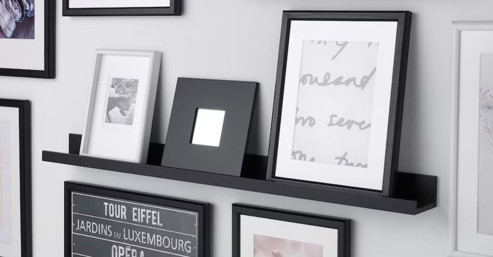 Nowa czarna półka na zdjęcia,obrazy