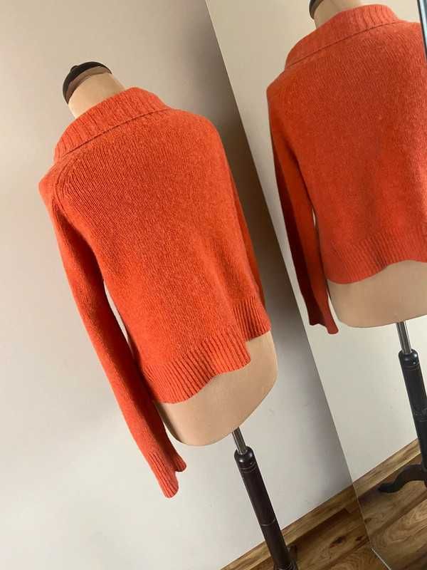 Angora merino welna sweter bolero kardigan lekki tkany s m 38 36 h&m